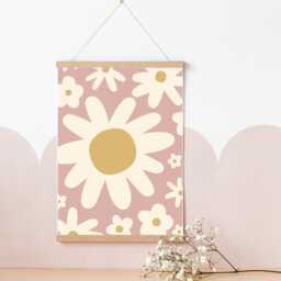 Dusty Pink Flower Print. Wall Art Perfect For Girls Rooms, A Playroom Or Baby Nursery - Print Only - thumbnail 2