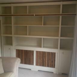 Handcrafted Bookcase Library With Radiator Cover, Farrow & Ball Finish - thumbnail 4