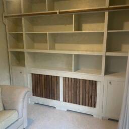 Handcrafted Bookcase Library With Radiator Cover, Farrow & Ball Finish - thumbnail 3