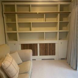 Handcrafted Bookcase Library With Radiator Cover, Farrow & Ball Finish - thumbnail 2