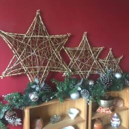 Willow Stars, Large Star, Wall Hanging, Sets Of Christmas Decorations, Star - thumbnail 3