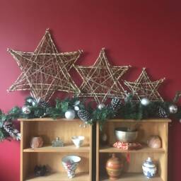 Willow Stars, Large Star, Wall Hanging, Sets Of Christmas Decorations, Star - thumbnail 1