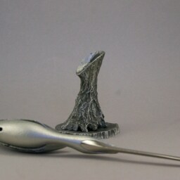 Bird Scuplture, M??tal Letter Opener, Great Heron Sculpture, Pewter & Bronze, Office D??coration, Fonctional Art, Bird Collectors - thumbnail 3