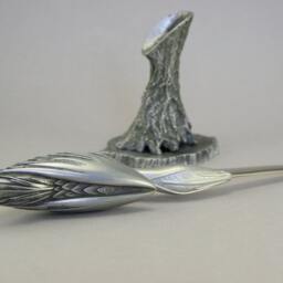 Bird Scuplture, M??tal Letter Opener, Great Heron Sculpture, Pewter & Bronze, Office D??coration, Fonctional Art, Bird Collectors - thumbnail 4