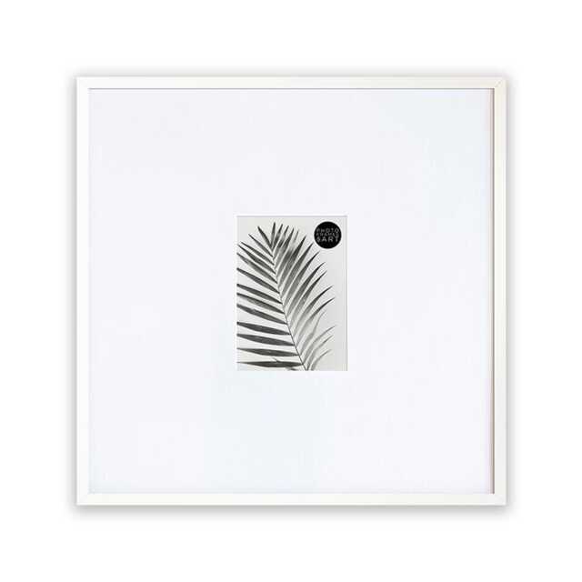 "Matte White Wooden Photo Frame 18x18"" For 7x5" - image 1