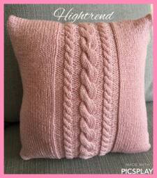 Shabby Chic Vintage Rose Cable Cushion
