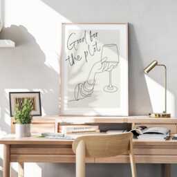 For The Plot - Line Art Print High-Quality Gloss Quote Poster, Cool Wall Art, Affirmation Gift, Living Room Home Decor, Modern Typography - thumbnail 3