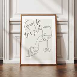 For The Plot - Line Art Print High-Quality Gloss Quote Poster, Cool Wall Art, Affirmation Gift, Living Room Home Decor, Modern Typography - thumbnail 1