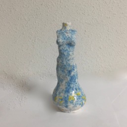 Vessel Sculpture Figurative Art Garden Ceramic Lady Doll Vase