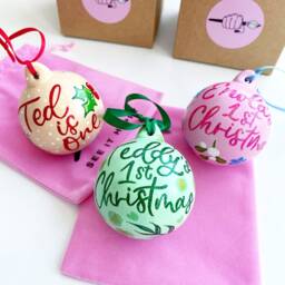 Custom Hand-Painted Christmas Bauble - thumbnail 3