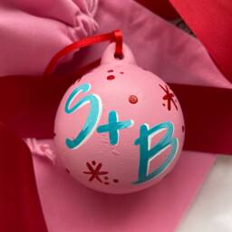 Custom Hand-Painted Christmas Bauble - thumbnail 1