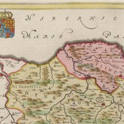 Flintshire, Denbighshire Map - Denbigiensis Comitatus Et Flintensis Ancient Map By J. Blaeu -1665 Poster Wall Art -Welsh Maps - thumbnail 2
