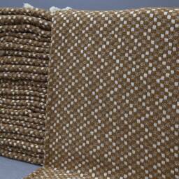Turkish Throw-Turkish Blanket-Cotton Blanket-Patterned Blanket-79''x87''-Brown Blanket-Bed Cover-Sofa Decor-Handmade Blanket(Mrt, Hsr, Pk - thumbnail 2