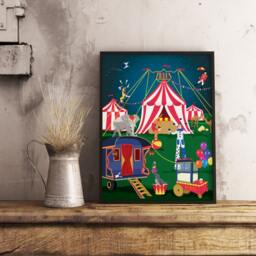 Art Print - Illustration Circus Manege Clown Artist - thumbnail 2