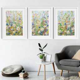 Daisy Splash Framed Art Print Trio - thumbnail 3