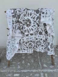 Luxury Canvas Cotton Suzani Quilt For Sofa Throw, Bedding, & Home Decoration - thumbnail 1