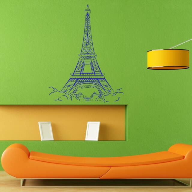 Eiffel Tower Paris City France Monument Wall Sticker Vinyl Mural Decal Home House Apartment Art Decor Free Shipping L053 - image 1