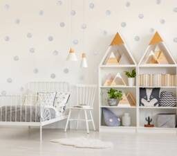 Grey Watercolour Polka Dot Wall Decal Stickers - Children's Nursery Art Playroom Decor - thumbnail 1