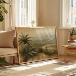 Jungle River Poster, Tropical Valley Print, Nature Wall Art, Paper - thumbnail 4