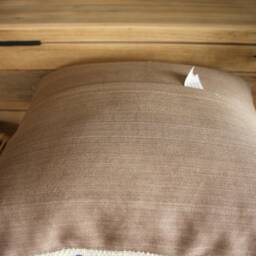 40cm Vintage Kilim Cushion Cover Handwoven - White With Strong Vibrant Primary Colours - thumbnail 4