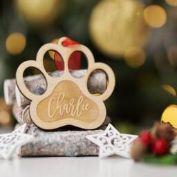 Personalised Christmas Dog Paw Ornaments Bauble Custom Pet Ornament, Memorial Bauble, Gifts - thumbnail 2