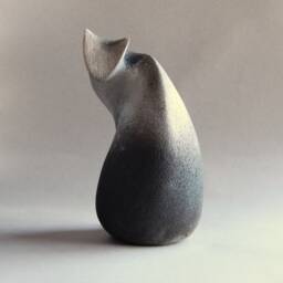 "Ceramic Sculpture ""Gray Cat" - thumbnail 2