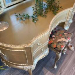 Champagne Gold Vanity - Olympus Louis Style Dressing Table - thumbnail 2