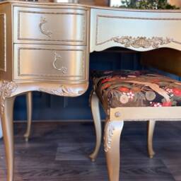 Champagne Gold Vanity - Olympus Louis Style Dressing Table - thumbnail 3