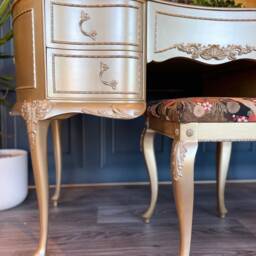 Champagne Gold Vanity - Olympus Louis Style Dressing Table - thumbnail 4