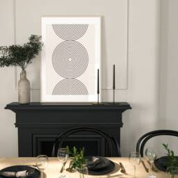 Set Of 3, Geometric Abstract Art, Neutral Beige, Living Room Wall Art Poster Prints Home Decor, A5, A4, A3 A3+ A2 Sizes, Fast Delivery - thumbnail 2