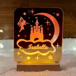 Personalised Fairy Night Light, Kids Bedroom Decor, Personalized Children's Light New Baby Name Lamp, Newborn Nursery Shower Christmas