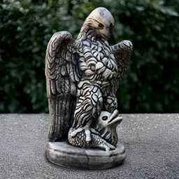 Large Eagle Statue Concrete Bird Of Prey Sculpture Cement Predator Decoration Handmade Ornament Eagle Lover Gift Garden Figurine - thumbnail 2