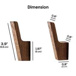 Wooden Coat Hook Wall Mount, Modern Hooks, Entryway Wall Hooks, Towel Hanger, Minimalist Scandinavian Jacket Hooks - thumbnail 3