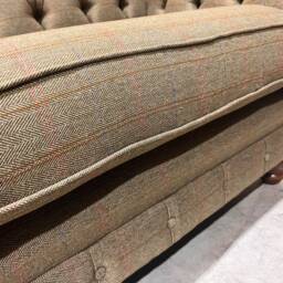 3 Seater Sage Green Tweed Fabric Chesterfield Sofa, Settee - British Handmade Other Sizes Available - thumbnail 4