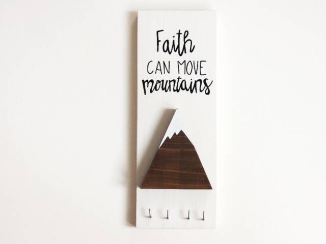 Bible Verse Wall Art, Sign, Scripture Wood Signs Sayings, Christian Verse, Mountain Art Wood - image 1