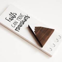 Bible Verse Wall Art, Sign, Scripture Wood Signs Sayings, Christian Verse, Mountain Art Wood - thumbnail 2