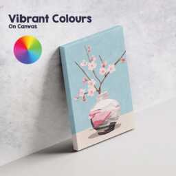 Delicate Pink Cherry Blossom Branch Paper Collage Vase Floral Canvas Wall Art Print Decor Picture Ready To Hang - thumbnail 4