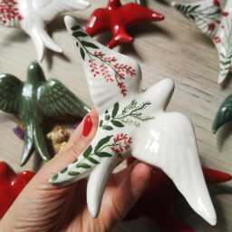 Set Of 15 Portuguese Swallows, Wall Art, Portugal Pottery, Keramik - thumbnail 3