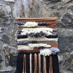 Autumn Fiber Art Tapestry Hand Woven Wall Decor - 20x29 - thumbnail 2