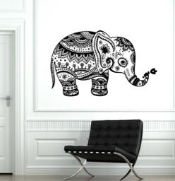 Wall Vinyl Elephant Africa African Symbol Ornament Mural Decal Sticker 1743 - thumbnail 1