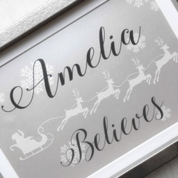 Christmas Print, Art, Santa Children's Decor, Wall Claus - thumbnail 2