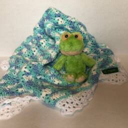 White Blue & Team Baby Blanket - thumbnail 3