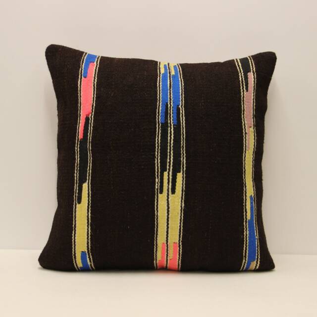 Vintage Kilim Pillow Covers Boho Big Pillow 20x20 Bohemian Cushion Vintage Pillows Sofa 4Ef-360 - image 1
