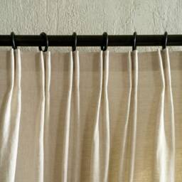 Custom Linen Curtains, Double Pleat Curtain Panel, Blackout Privacy Panels, Drapes, Window Coverings - thumbnail 2