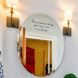 The Prettiest Thing You Can Wear Is A Smile Sticker, Mirror Decal, Inspirational Motivational Sticker - thumbnail 2