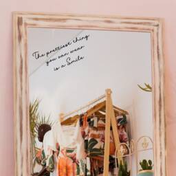 The Prettiest Thing You Can Wear Is A Smile Sticker, Mirror Decal, Inspirational Motivational Sticker - thumbnail 3
