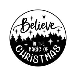 Believe in The Magic Of Christmas Window Sticker - Xmas Decal Decorations Home Shop Display Stickers - thumbnail 2