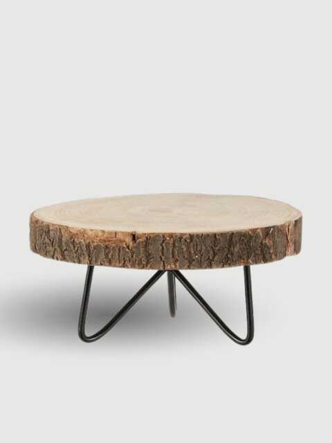 Pia Wood Plant Stand, Mid-Century Modern Pot Holder, D29cm Large Wooden Riser, Minimalist Indoor Pedestal, Boho Home Decor Gift - image 1