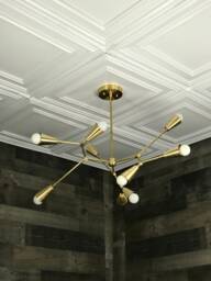 Elize Modern Geometric Sputnik 9 Cone Light Mid Century Industrial Chandelier - thumbnail 1