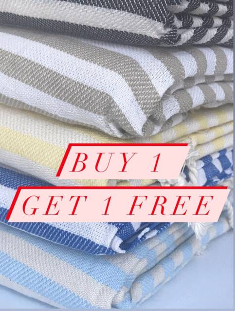 Large Turkish Bath Towel, Hand Loomed Soft Cotton Peshtemal, Beach Fouta - image 1